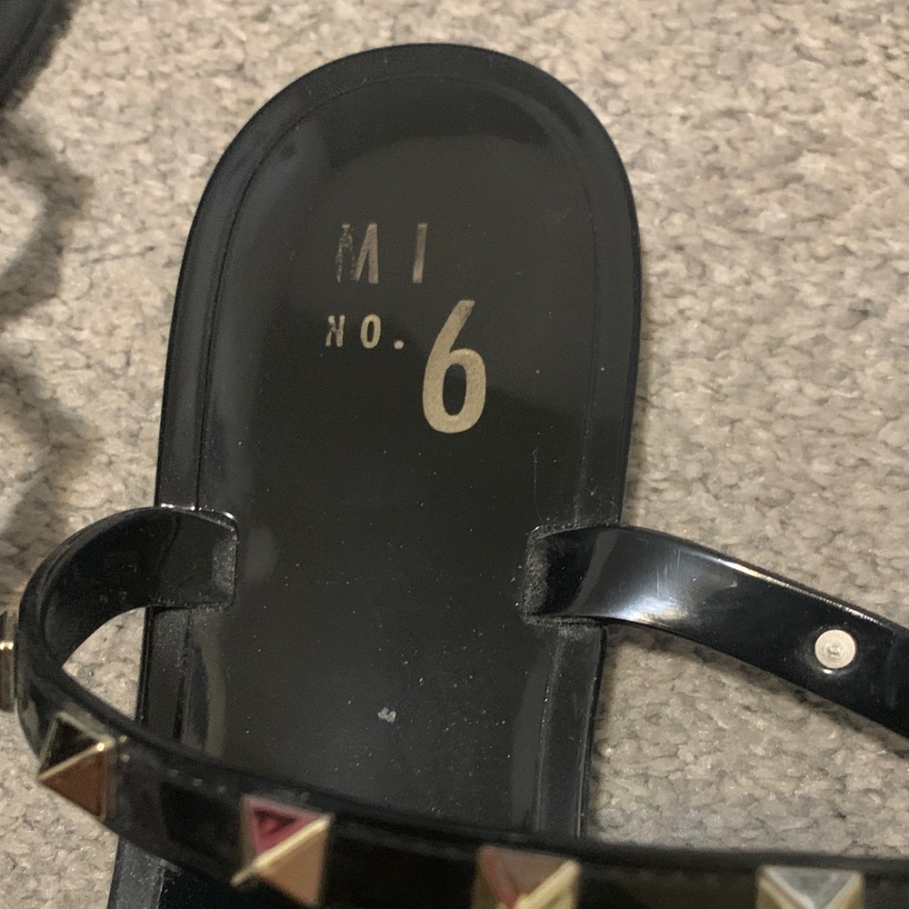 Mix No 6 Black Jelly Studded Sandals size 11 - Picture 3 of 7